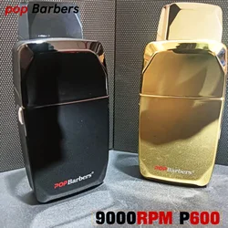 Popbarbers P600 Professional Beard Trimmer 8800 RPM Close-Range Non-Irritating Home Electric Shaver for Men Professional Razor