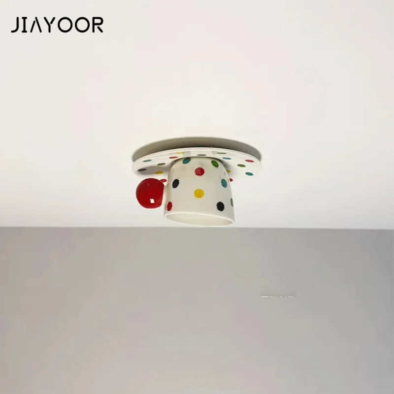 Dotty Adorable Creative Embedded Downlight Ceramic Coffee Cup Spotlight Premium Entryway Lamp Dessert Shop Lamp Entrance Light