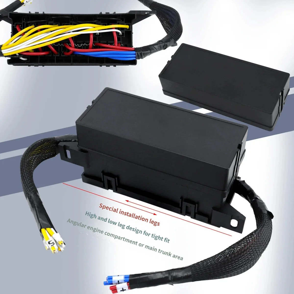 11 Way 6 Relay Waterproof Fuse Box Panel Mount For RV Truck Boat Car Electrical Parts Switching Component Distribution Block