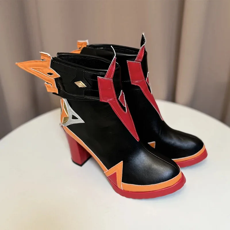 

Mavuika Shoes Game Genshin Impact Mavuika “Pyro Archon” Cosplay Shoes High Heel Woman Boots