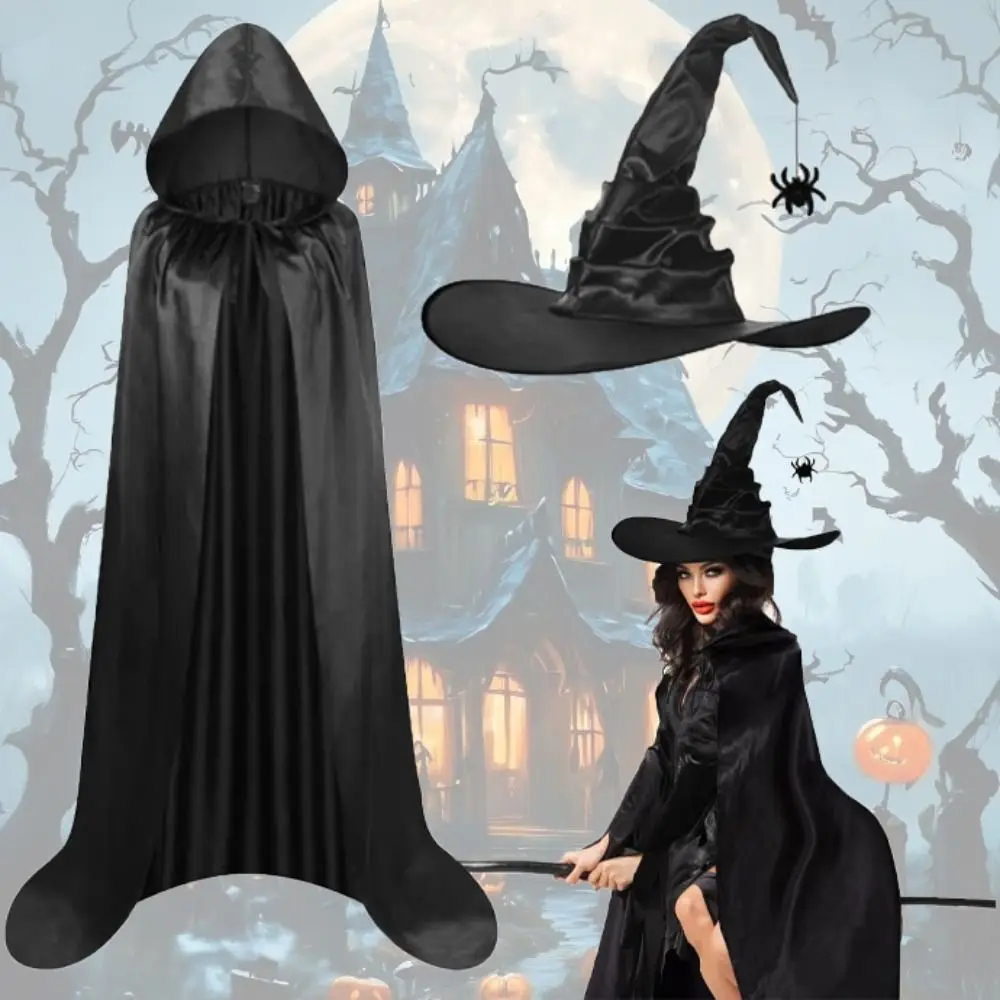 

Classic Bat Hat Halloween Cloak Party Props Costume Halloween Cosplay Hooded Cape Funny Witch's Cloak Stage Performance