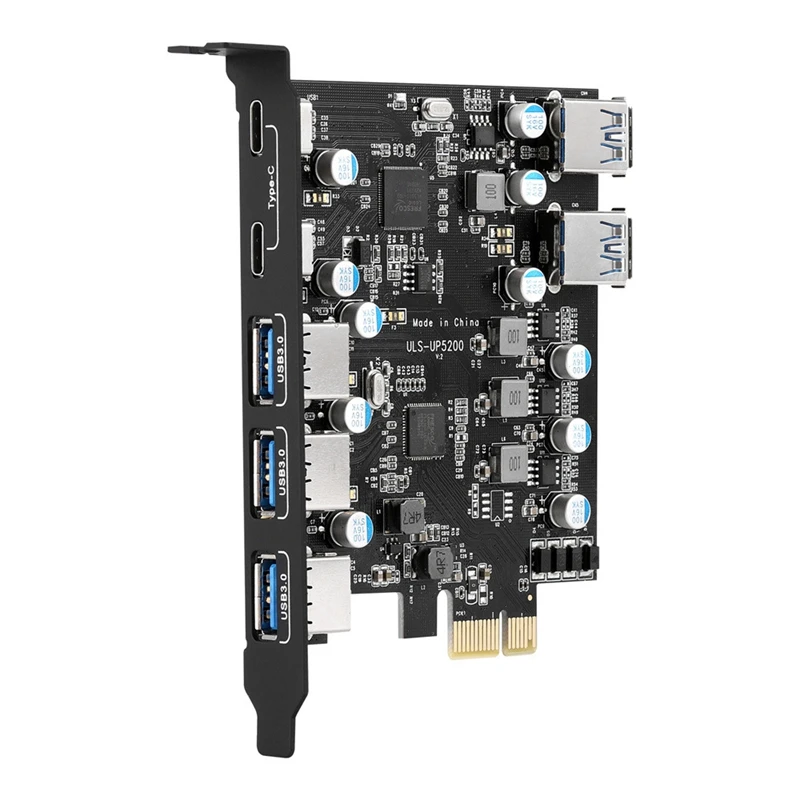 

Pcie To USB 3.0 Card 7Ports Expansion Card PCI Express USB Add In Card With Internal 2 USB 3.0 Connector Converter Card