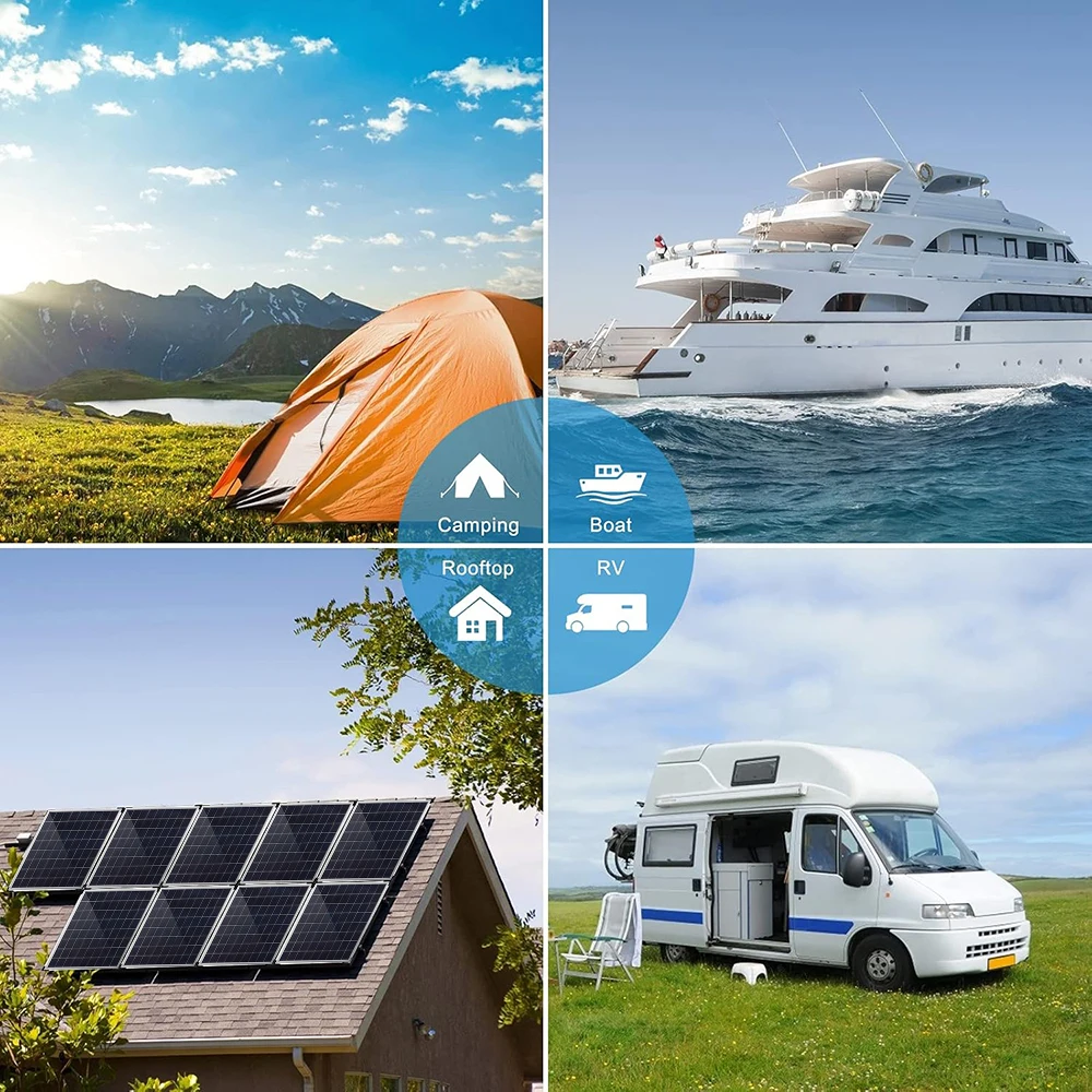 20 واط/ساعة مجموعة اللوحة الشمسية كاملة 12 فولت الكريستالات الطاقة المحمولة في الهواء الطلق قابلة للشحن الخلايا الشمسية مولد الطاقة الشمسية للمنزل