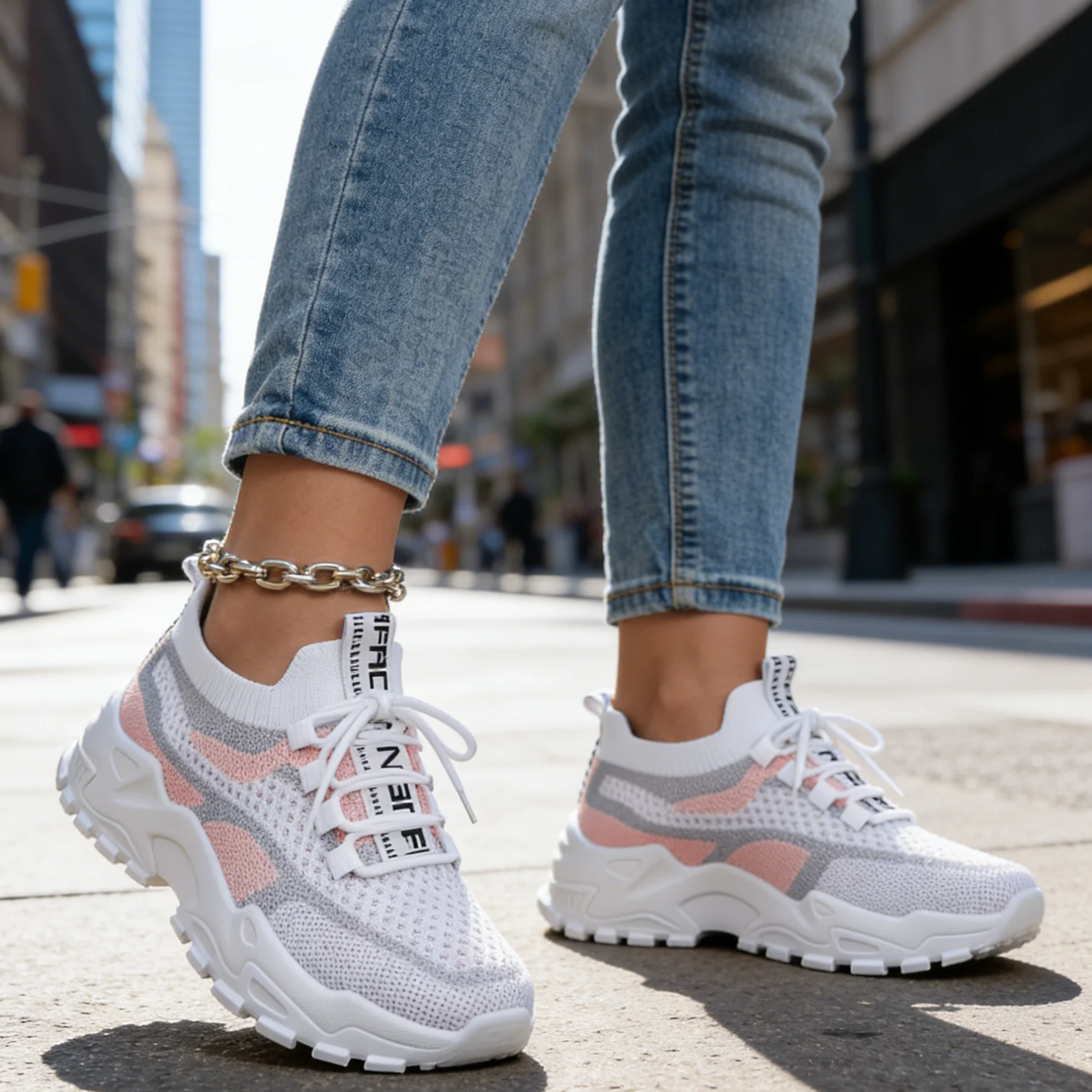 

Woman'Shoes Chunky Sneakers Women's Casual Shoes Air Mesh Breathable Sports Shoes for Women's Soft Sole Running Shoes