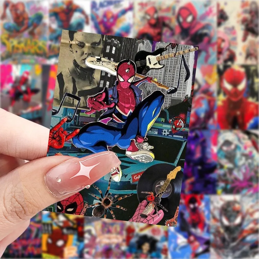مجموعة ملصقات جرافيتي عنكبوت مكونة من 63 قطعة - شارات كرتونية مرسومة يدويًا للمعدات التقنية والجدران (متجر عوالم الرسوم المتحركة)