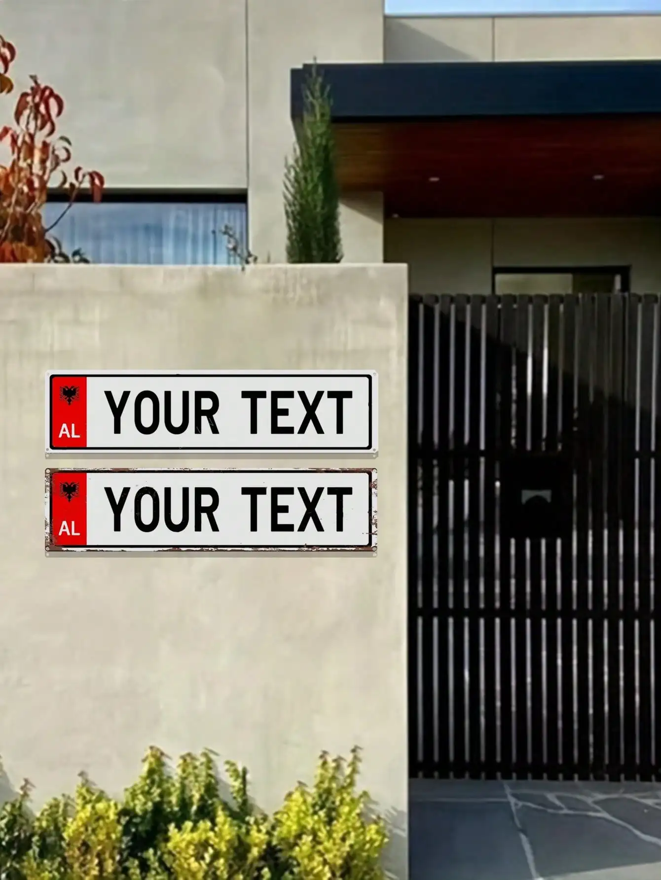 

Custom Retro Metal Signage 16x4 Personalized Text UV Print Waterproof for Bar Cafe Garage Wall Decor Unique Gift