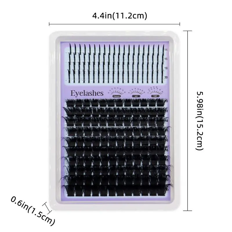 Lash Clusters Long Lash Spikes Volume Individual Lashes  No Smudge Cluster Lashes Professional Lash Kit - view 6