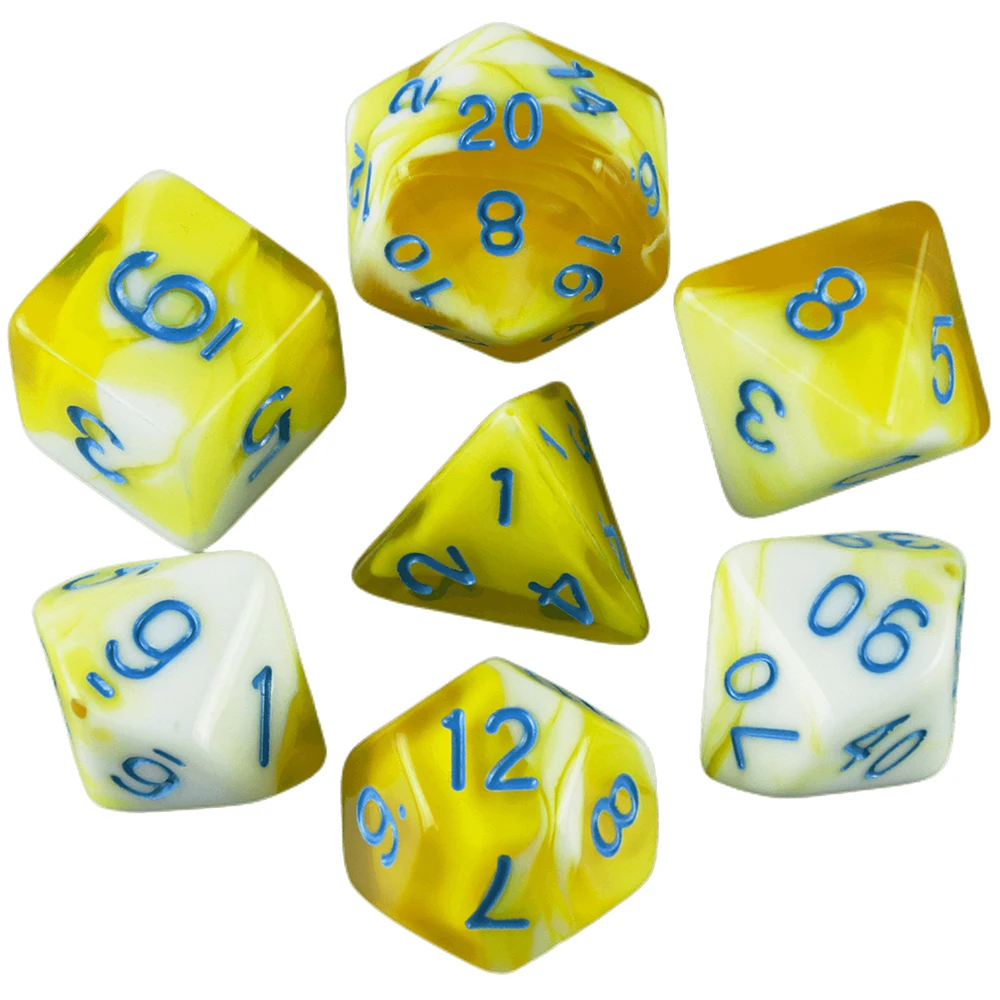 T & G Polyhedral Opaco Dice Set, Tabuleiro, Tábua, Jogar jogos, Dados DND