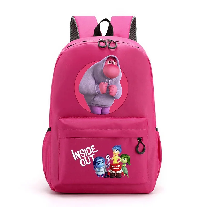 Disney Inside Out 2 School Bag Cartoon Anime Kid Boy Girl Knapsack Teenager Printed Backpack Student Book Bag Rucksack Children