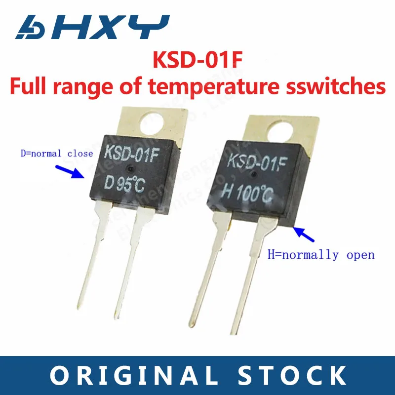 5PCS KSD-01F  40 ° f / 50/60/70/80/90/100/110/120 C / 130 ° C normally open/closed temperature control switchdegree thermostat