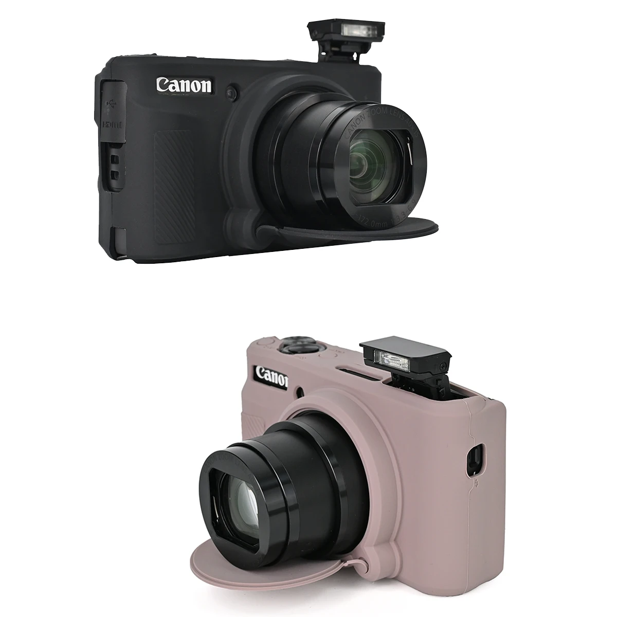 حقيبة الكاميرا واقية سيليكون الجلد غطاء الجسم لكانون Powershot G7X مارك III II SX740 SX740HS G7XIII G7XM3 G7X3 G7X2