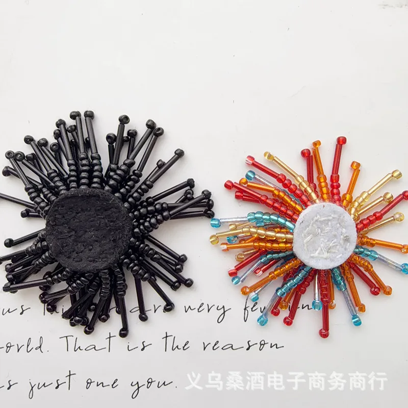 Handmade Tube Bead Firework Tassel Croc Charms Unique Design Shoe Flower Cap Accent DIY Beaded Buckle Material High Quality