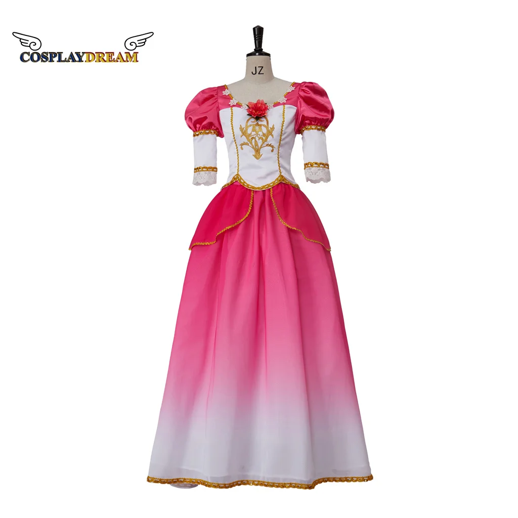 Princess Genevieve Cosplay Costume 12 Dancing Princess Dress Halloween Dancing Princess Dress Fairy Pink Gradient Dance Dress