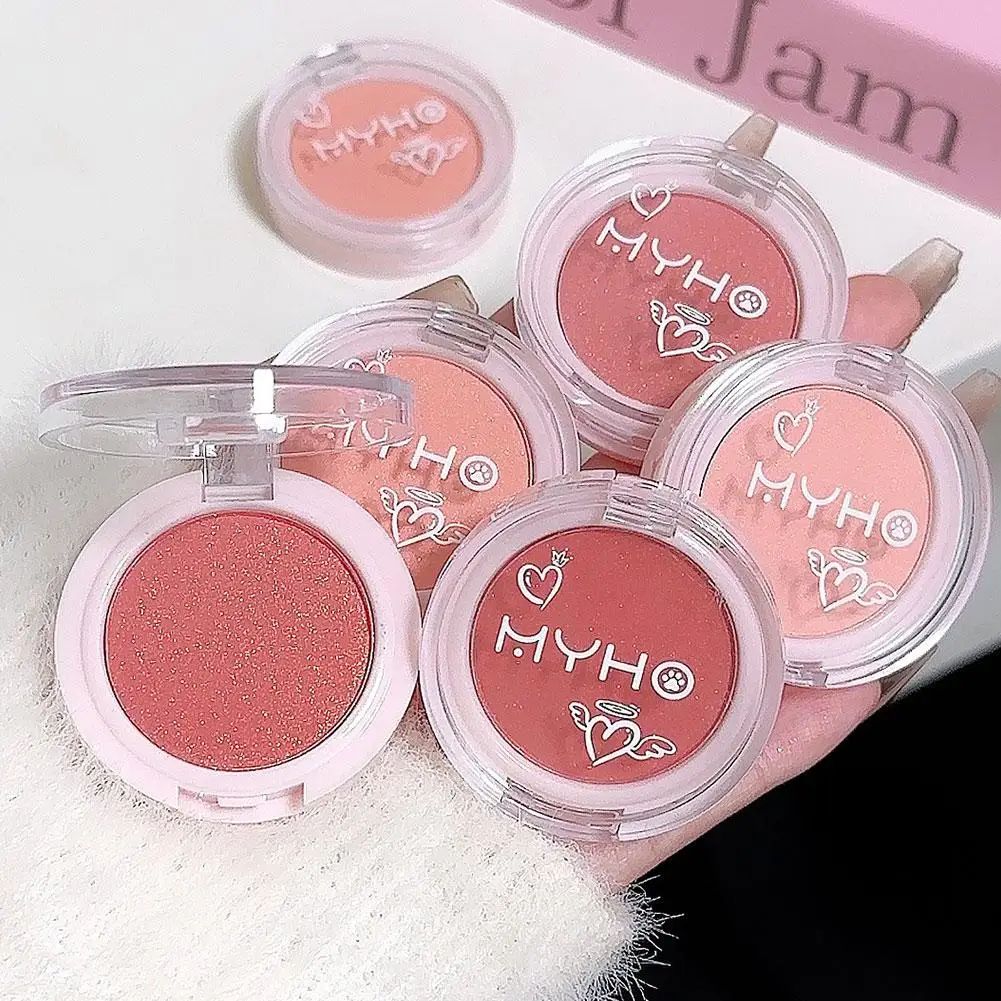 1 Stück schimmerndes monochromatisches Rouge, Dopamin, feiner Glitzer, Gesichts-Highlight, natürliche, einfache Mischung, langanhaltendes Make-up, alle Hauttöne