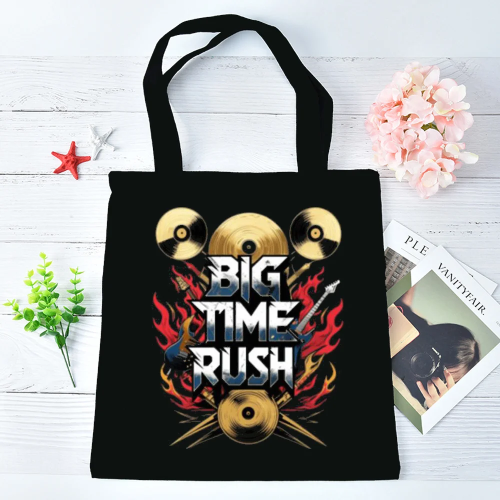 Bolsa de lona Big Time Rush personalizable, bolso de mano, bolsa de compras, shopper para mujer