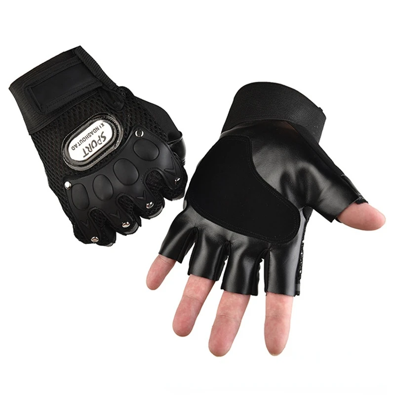 Guanti da ciclismo Moto Bike Fitness guanti neri tattiche mezze dita sezione sottile Guantes traspiranti accessori per biciclette da Moto