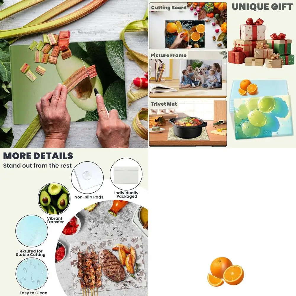 

11x15 Sublimation Cutting Boards, Textured Glass for Kitchen, Personalized Decor, Picture Frame, Trivet, Gift, Individually Pack