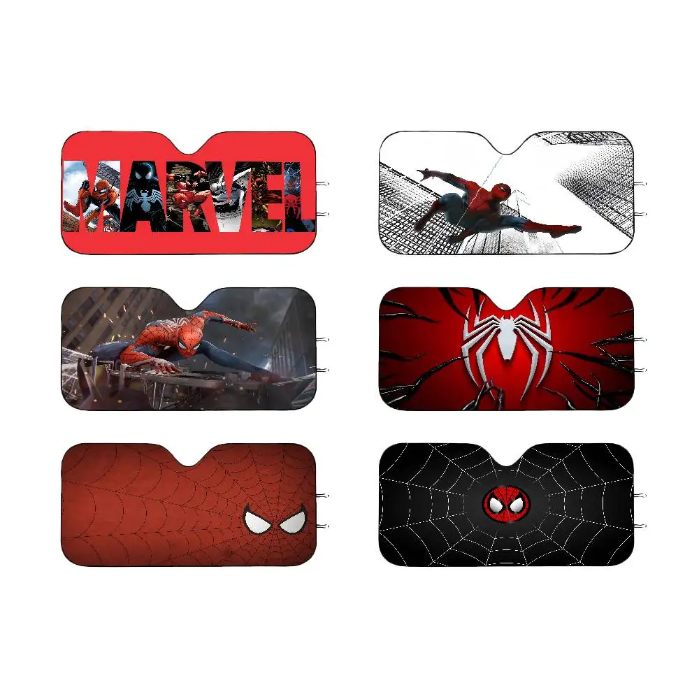 

Window FoilsHeated Windshield Sunshade Car Front Window Visor Car Solar Protect Tools Cool-S-Spider Man Cartoon