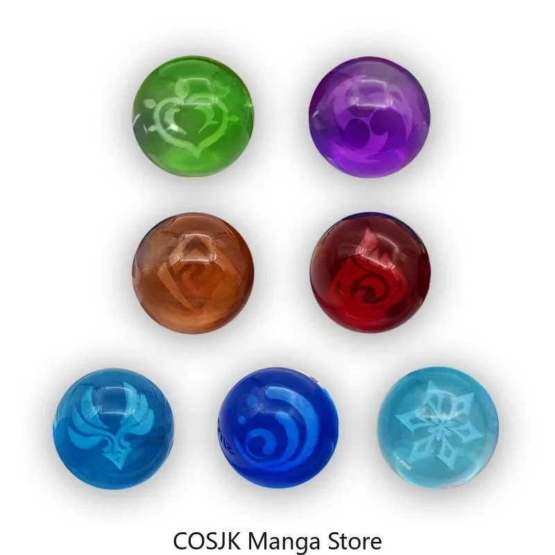 Game Genshin Impact Elements Glass Ball Night Light Bedroom Ornament Desktop Headboard Decoration Animation Atmosphere Room Lamp view 5