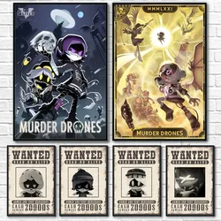 M-Murder D-Drones Game Warrant For Arrest Poster Sticky Wall Art Printing Waterproof Home Living Bed Room Bar Aesthetic Decor