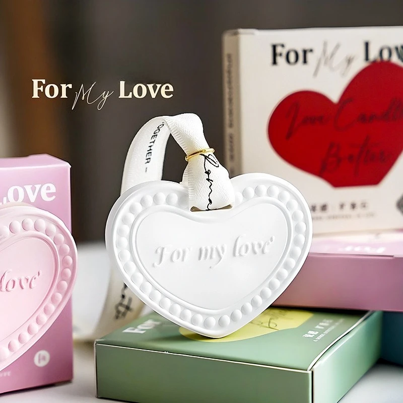 

Love Shaped Gypsum Fragrance Diffuser Aromatizador Decorativas Hogar Luxury Cabinet Fragrance Entrance Decoration Car Pendant
