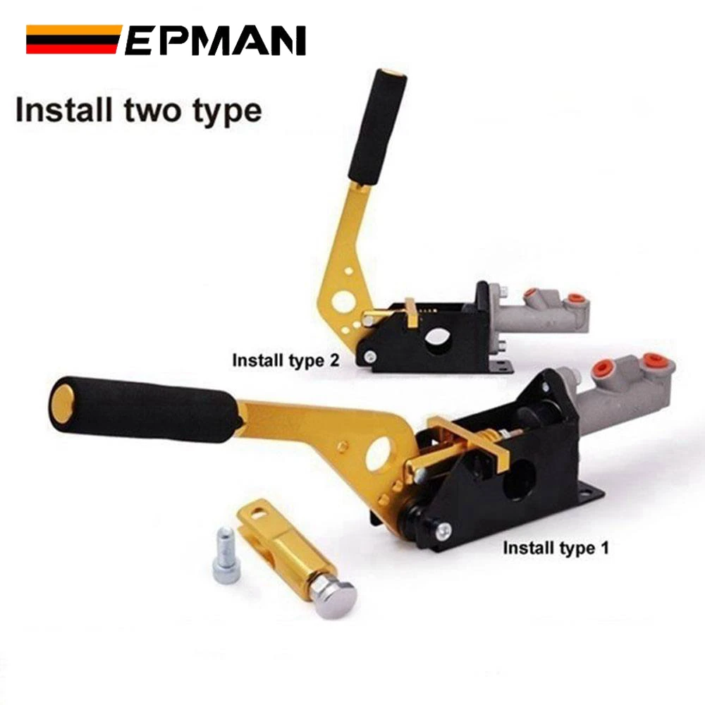 EPMAN Universal 0.625 / 0.75 Hydraulic Race Horizontal e-Bake Hand Brake Lever Drift/Drifting l-Shaped For BMW E46 M3