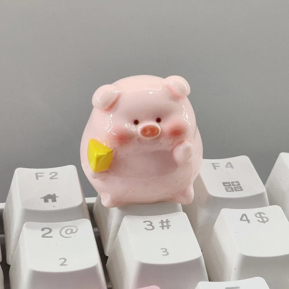 

Милый розовый твердый колпачок для клавиатуры со свиньей, одинарный R4, поперечный вал, добавка ABS, OEM-профиль, эргономичный колпачок для механической клавиатуры, аксессуар