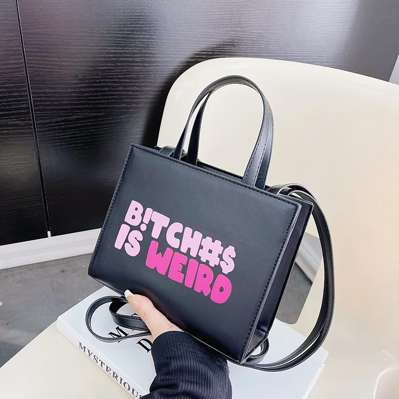 

Women Totes Large Capacity Satchels Hobo Bag Fashion Letters Printed Zip Handbags 2023 Leisure Women Shoulder Messenger Bags