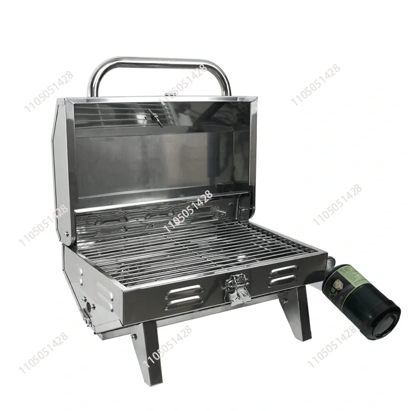Custom stainless steel portable foldable propane gas grill grill for boat