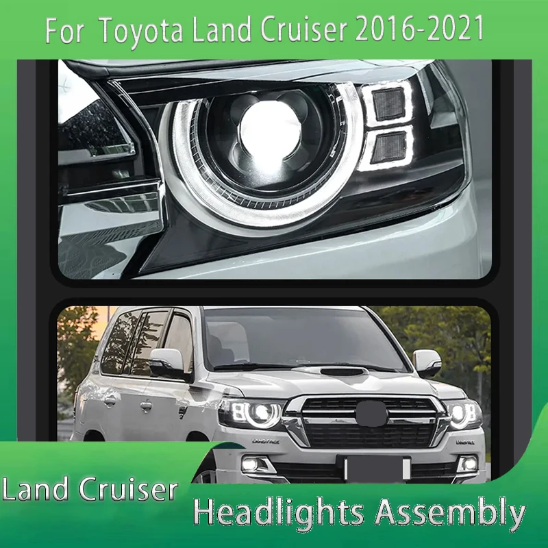 

Car Led Headlight For Toyota Land Cruiser 2016-2021 Lc200 Car auto parts Led Drl Hella Xenon Lens Hella Hid H7 Car Accessories