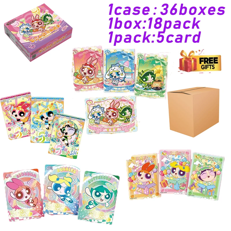 KAYOU The Powerpuff Girls Collection Cards - Candy Pack Series Holo Rare Collectible Trading Cards Party Game Gift Kids