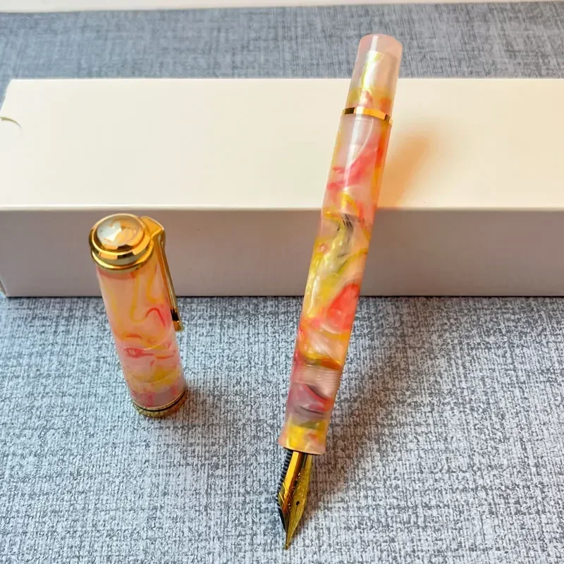 Nowy prezent Admok M800 akrylowe pióro wieczne z tłokiem Schmidta miękka nr 6/35 #   Pióro z tuszem F/M 0,5/0,7 mm Pióra do pisania dla studentów — zdjęcie produktu 5