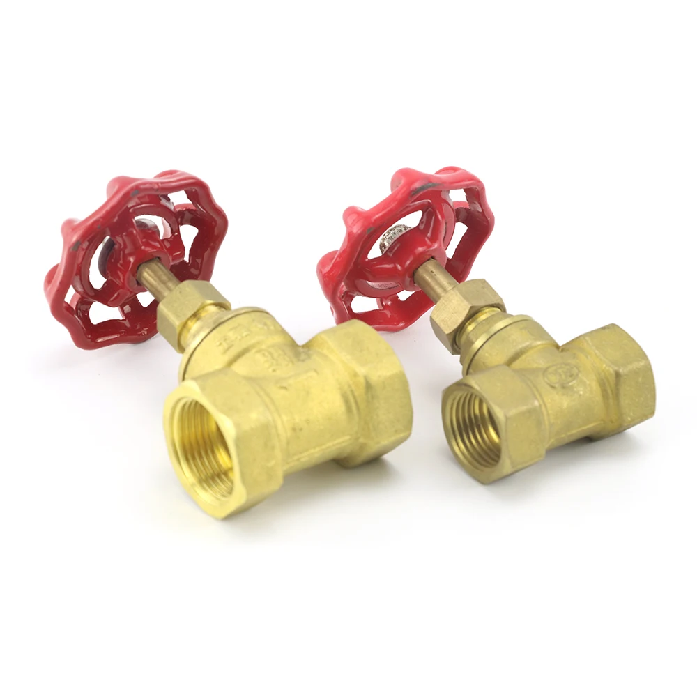 صمام بوابة نحاسي 1/2 "3/4" 1 "صمام بوابة المياه الدوارة للإناث لغاز النفط DN15 DN20 DN25 #6