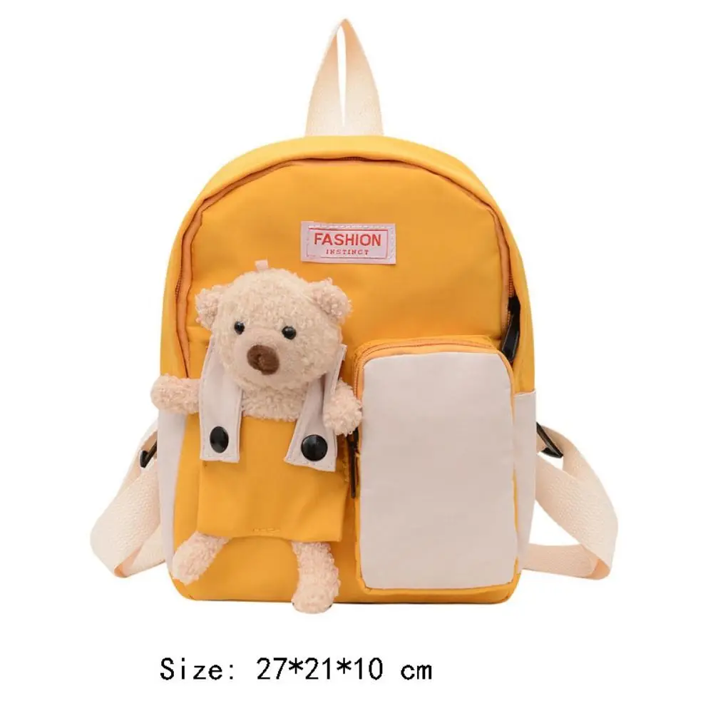 Bear Bear Doll Backpack New Mini Cartoon Children School Bags Nylon Small Backpack Kindergarten