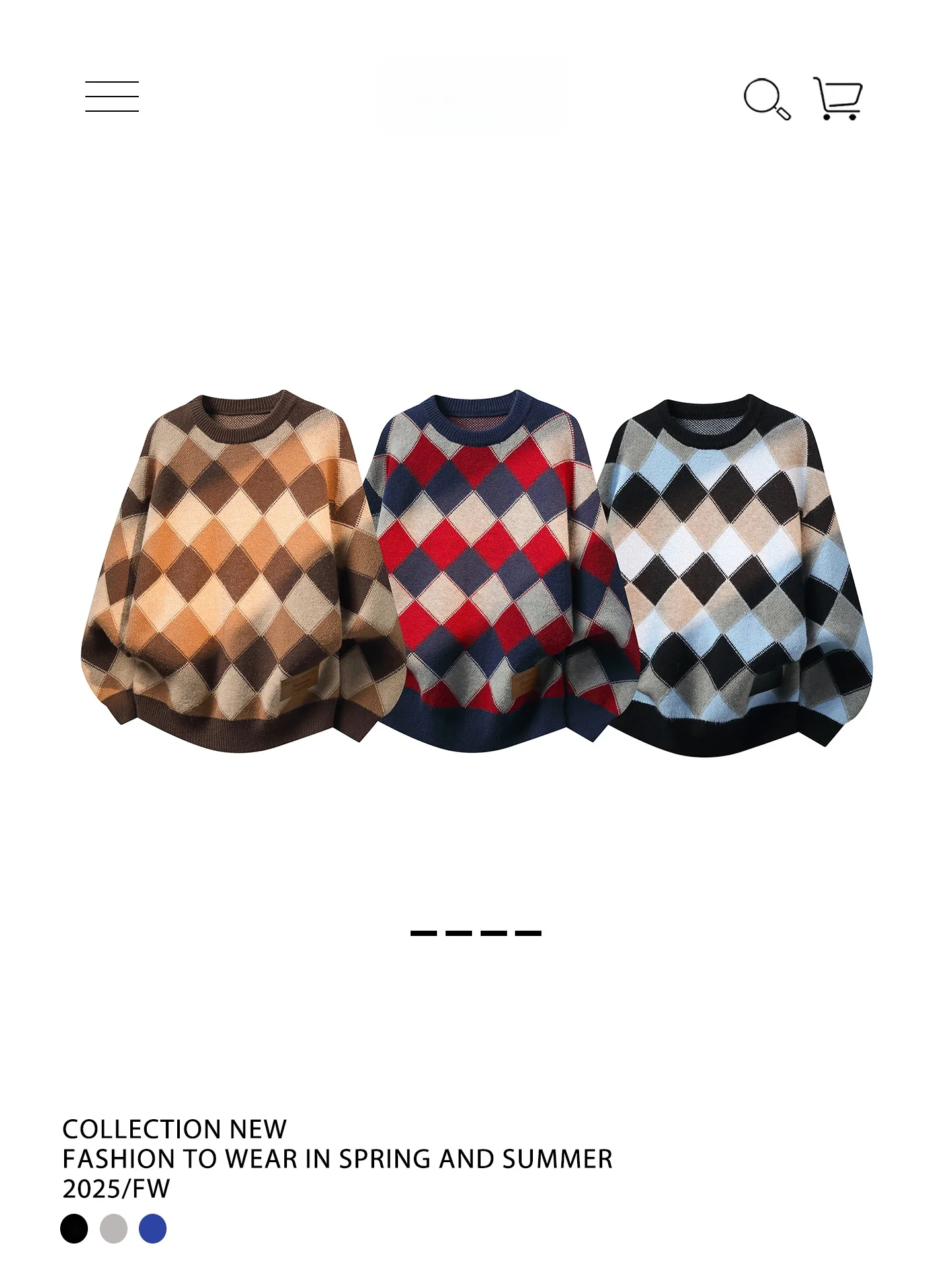 

Free Center American Retro Color Blo Long Sve Knitted Sweater Loose Casual Slimming Autumn Winter Faion Women's Top