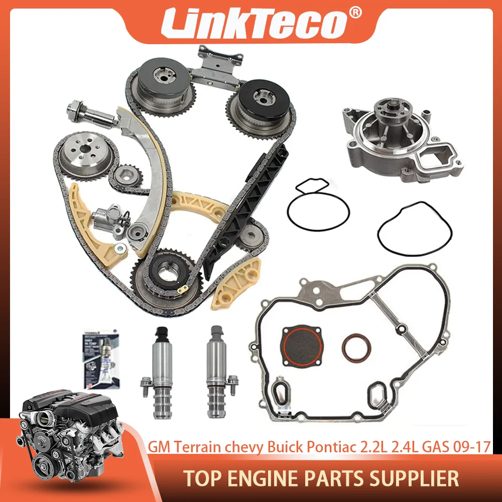 

Timing Chain Kit VCT Selenoid Actuator Gear Water Pump For GM Ecotec Terrain Chevrolet Buick Lacrosse 2.2L 2.4L GAS 2009-2017