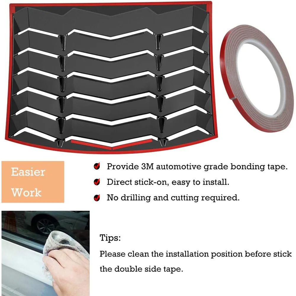 Carbon Style in Snake Print Style Rear Window Windshield Louver Fits for Dodge Charger 2011-2021 for All Weather ABS Plastic