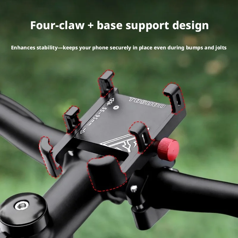 

Shockproof Retractable Aluminum Alloy Phone Mount for Bicycles, Professional Navigation Accessory for Mountain & Road Bikes