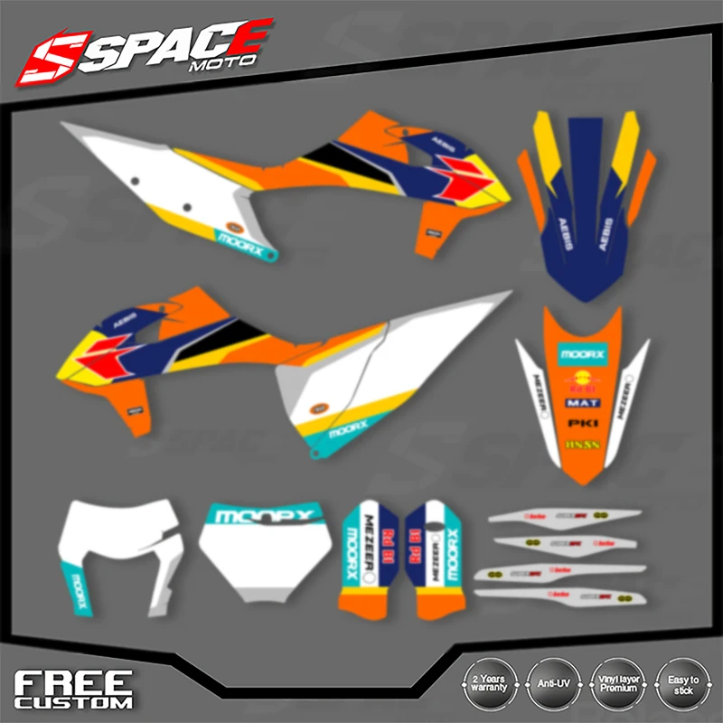 

SPACE Custom Motorcycle Graphics Background Decal for KTM 125 250 300 350 450 2019-2022 SXF 2020-2023EXC Decals Stickers Kits 07