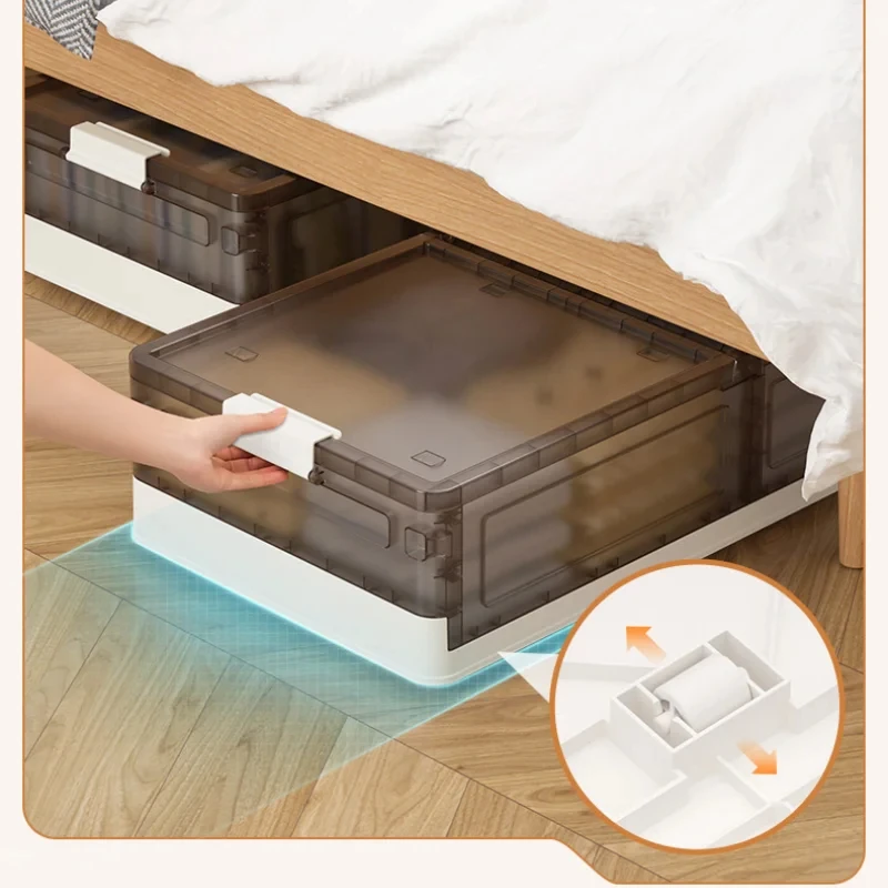 

Clothes Bed Bottom Box Clothes Quilt Wheeled Storage Box Household Large Capacity Dustproof Folding Bed Bottom Storage Box