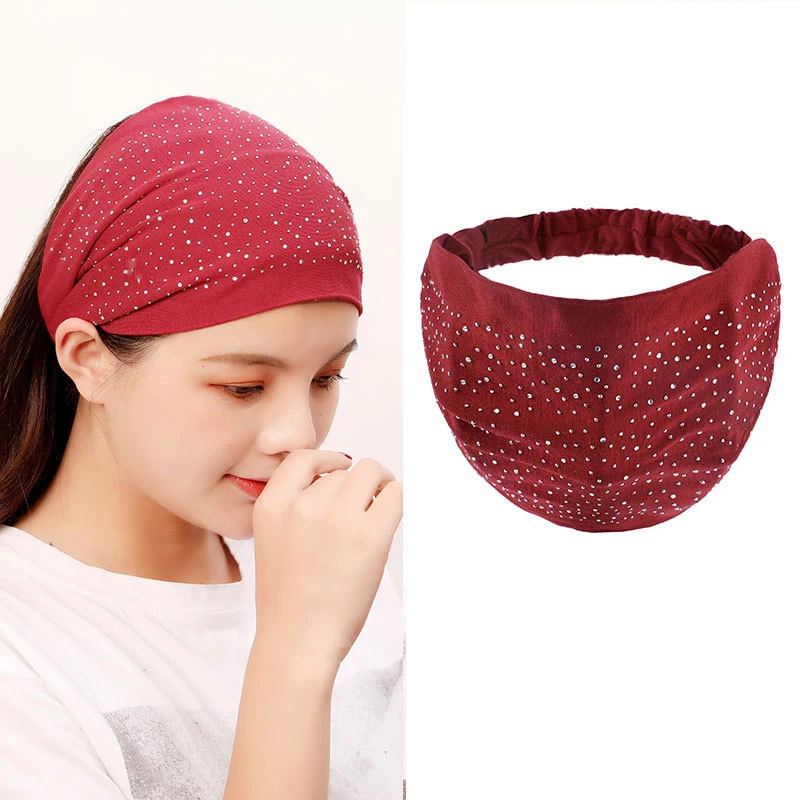 Luxury Elastic Turban For Women Girls Head Wrap Fashion Elastic Sport Hair Bands Fabric Female Headwear Hair Accessories