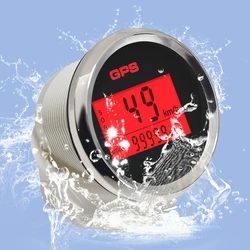 52mm 85mm Digital GPS Speedometer Odometer 0-999 knots km/h mph 12V/24V with 8 Colors  Backlight for Motorcycle Car Boat Yacht