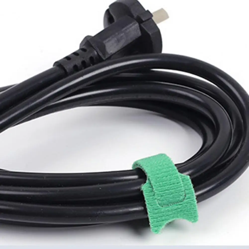 Correa de alambre duradera, banda de gestión de cables de nailon, retenedor ajustable, organizador de cables, 100 piezas