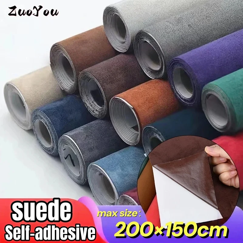 200×150CM Self Adhesive Suede Fabric for Car Interior Modification Used for DIY Decoration of Car Door Panel Workbench A Pillar