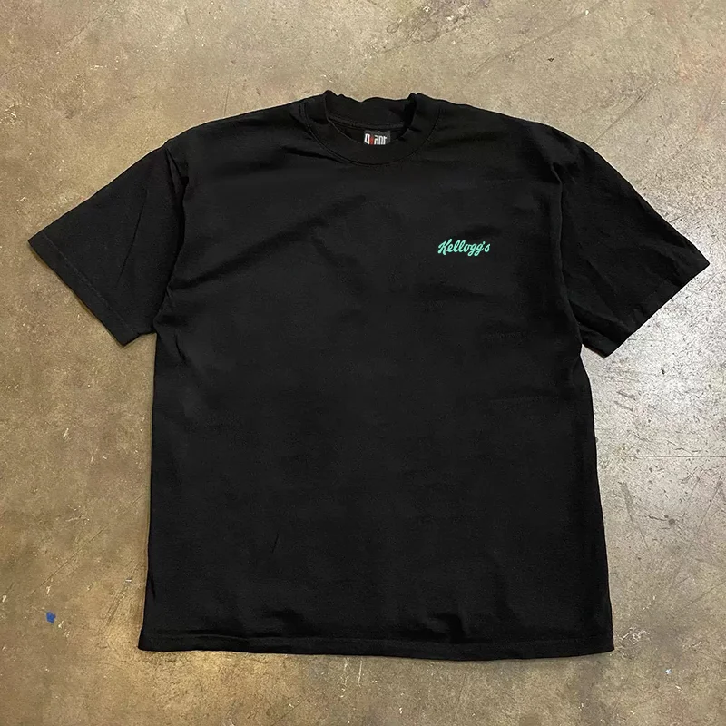 Loose Fit Cotton Short Sleeve T-Shirt Unisex Casual Comfortable Breathable Pure Cotton Double Thread T-Shirt for Summer