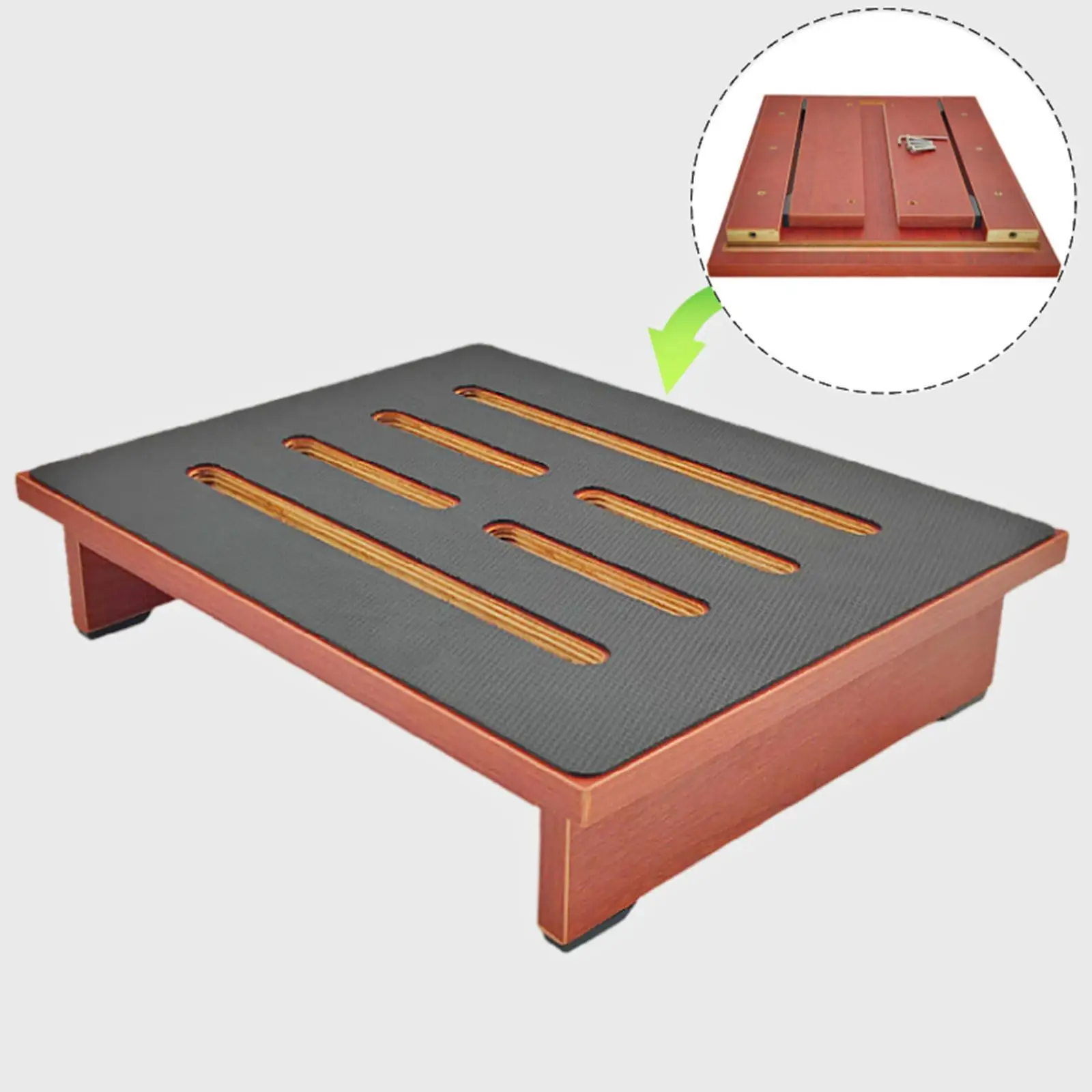 

Foot Step Stool Office Wooden Footstool Anti Slip Modern Home Bathroom Wooden Footrest Stool Office under Desk Footrest