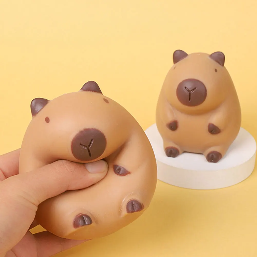 Capybara Slow Rebound Toy Stress Relief Funny Animal Squeeze Toy Cute Capybara Shape Squeeze Ball Birthday Gift for Kids