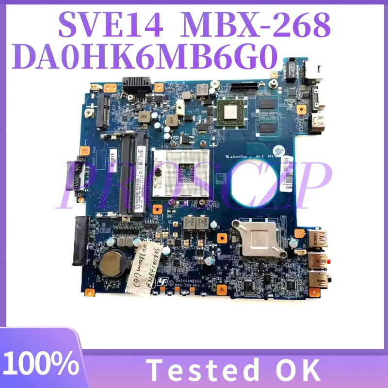 Placa-mãe original para laptop Sony Vaio SVE14, DA0HK6MB6G0 MBX-268, A1876091A A1893195A, placa principal HM76 DDR3 testada