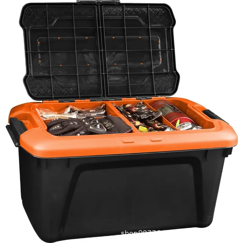 Car Trunk Organizer Storage Box Large capacity Trunk Storage Supplies for Multi-purpose Vehicles Plastic Storage Bins