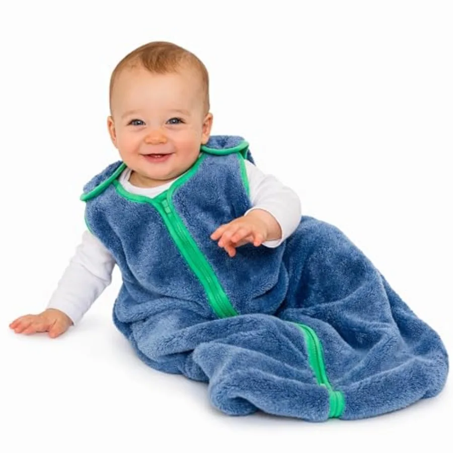 

Baby Deedee Sleep Nest Teddy - Baby Sleep Sack 2.5 TOG 6-18 Months, Warm Sherpa Faux Fur and Cotton Lined Sleeping Bag with Pat